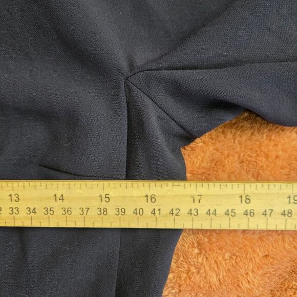 NWT Massimo Dutti Women's Navy Midi Dress Size 6 Puff Sleeve Old Money Workwear - Picture 11 of 12